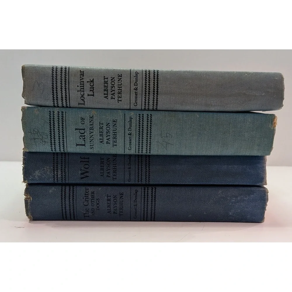 Grosset & Dunlap Albert Payson Terhune Dog Books Set 4 Blue Hardcover Vintage